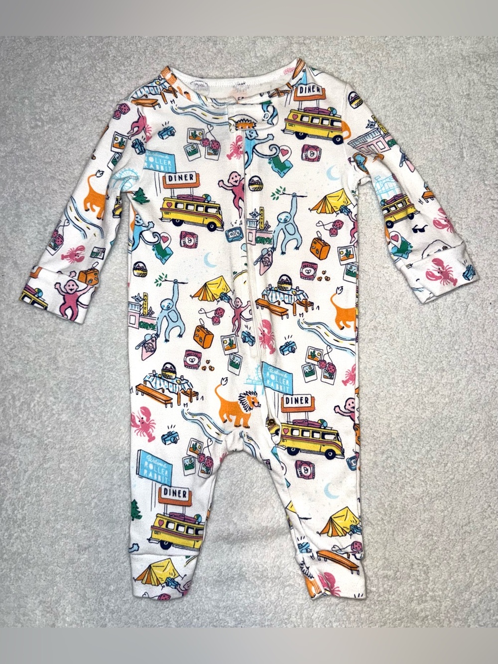Roller Rabbit x Target Baby Roadtrip Bodysuit, size 3-6 mos